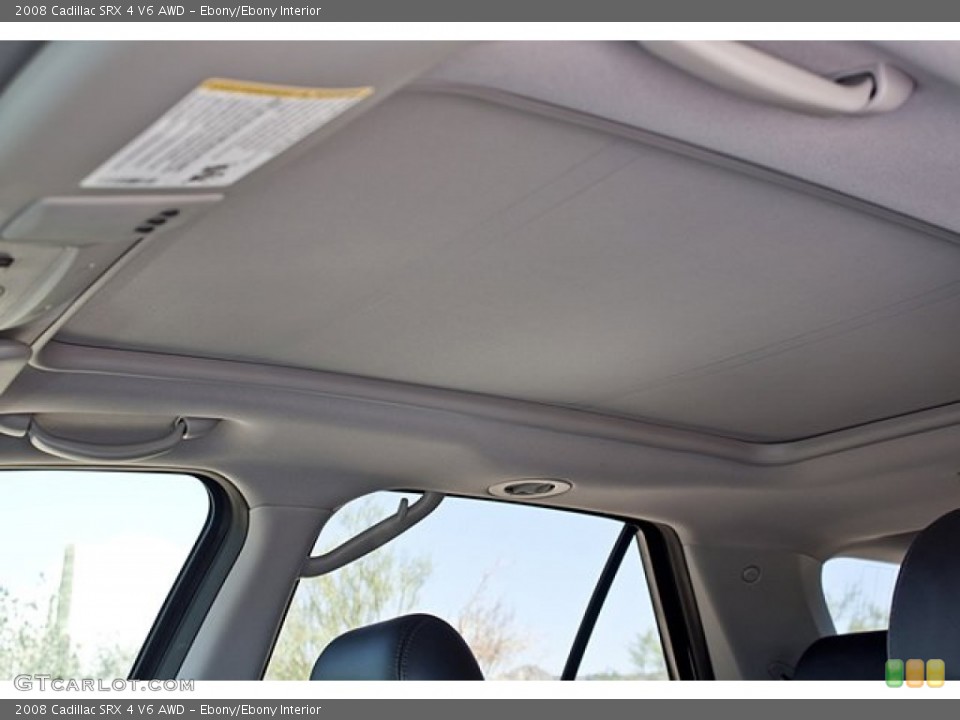Ebony/Ebony Interior Sunroof for the 2008 Cadillac SRX 4 V6 AWD #70439224