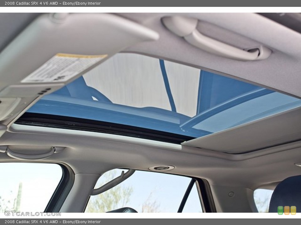 Ebony/Ebony Interior Sunroof for the 2008 Cadillac SRX 4 V6 AWD #70439230