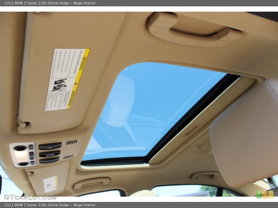 Beige Interior Sunroof for the 2011 BMW 3 Series 328i xDrive Sedan #70440991