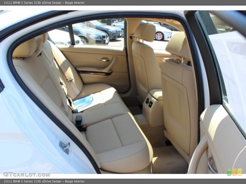 Beige Interior Rear Seat for the 2011 BMW 3 Series 328i xDrive Sedan #70441024