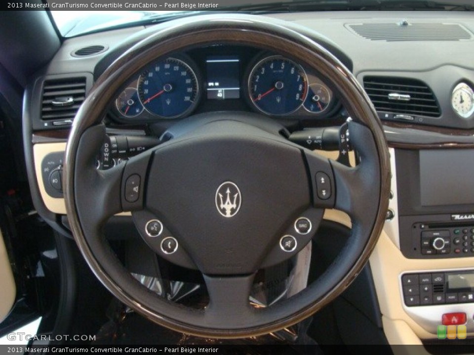 Pearl Beige Interior Steering Wheel for the 2013 Maserati GranTurismo Convertible GranCabrio #70444456