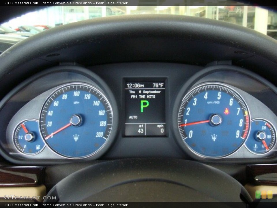 Pearl Beige Interior Gauges for the 2013 Maserati GranTurismo Convertible GranCabrio #70444462