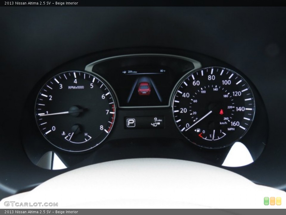 Beige Interior Gauges for the 2013 Nissan Altima 2.5 SV #70445761