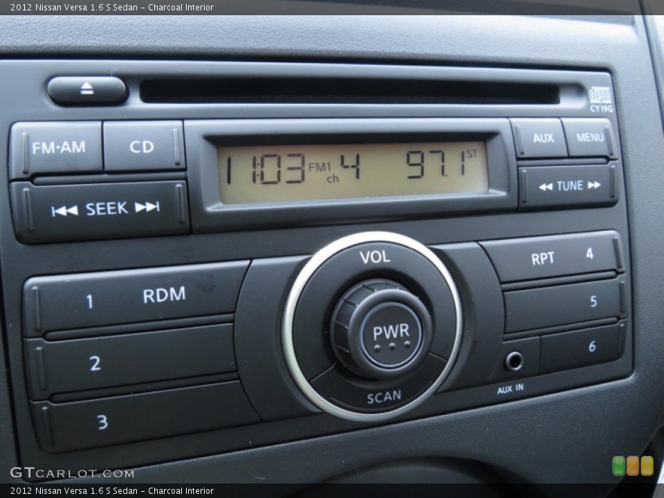 Charcoal Interior Audio System for the 2012 Nissan Versa 1.6 S Sedan #70445936