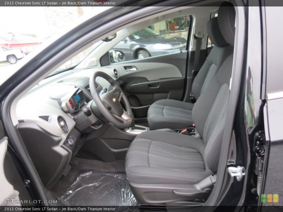 Jet Black/Dark Titanium Interior Front Seat for the 2013 Chevrolet Sonic LT Sedan #70446826