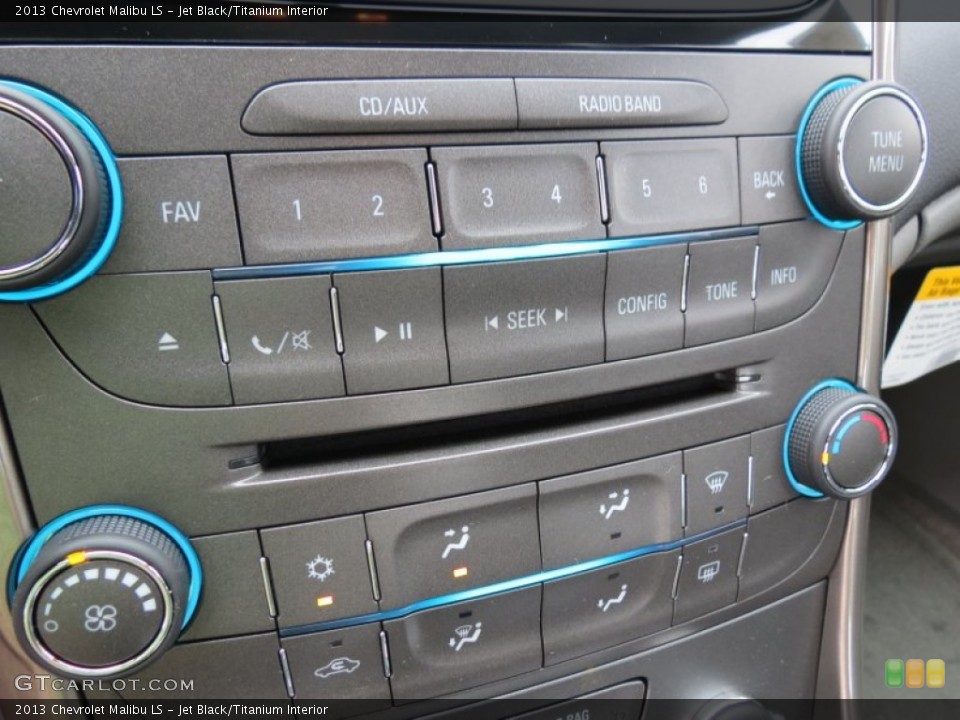 Jet Black/Titanium Interior Controls for the 2013 Chevrolet Malibu LS #70447682