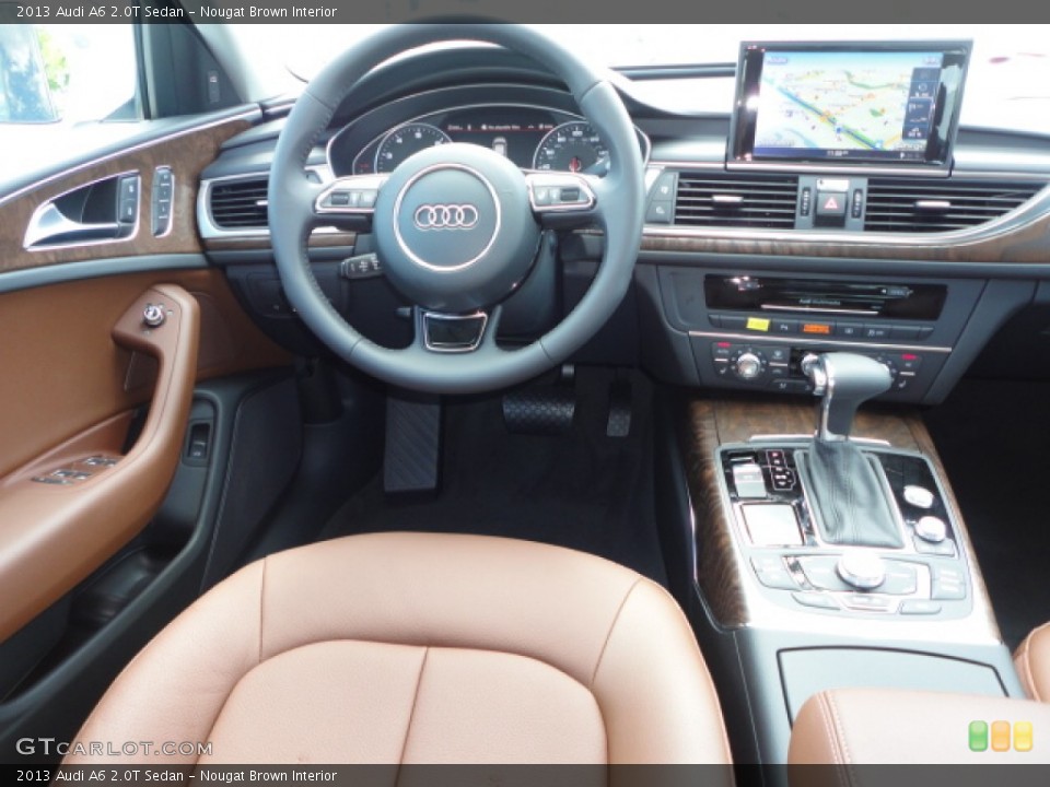 Nougat Brown Interior Dashboard for the 2013 Audi A6 2.0T Sedan #70450684