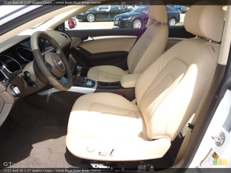 Velvet Beige/Moor Brown Interior Front Seat for the 2013 Audi A5 2.0T quattro Coupe #70451341
