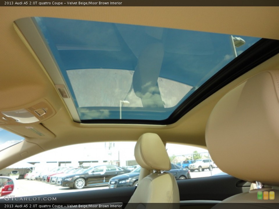 Velvet Beige/Moor Brown Interior Sunroof for the 2013 Audi A5 2.0T quattro Coupe #70451368