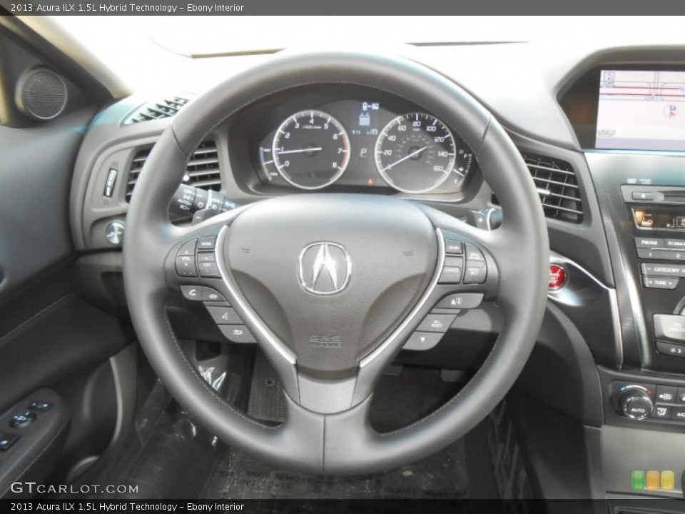 Ebony Interior Steering Wheel for the 2013 Acura ILX 1.5L Hybrid Technology #70456693