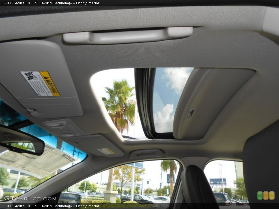 Ebony Interior Sunroof for the 2013 Acura ILX 1.5L Hybrid Technology #70456756