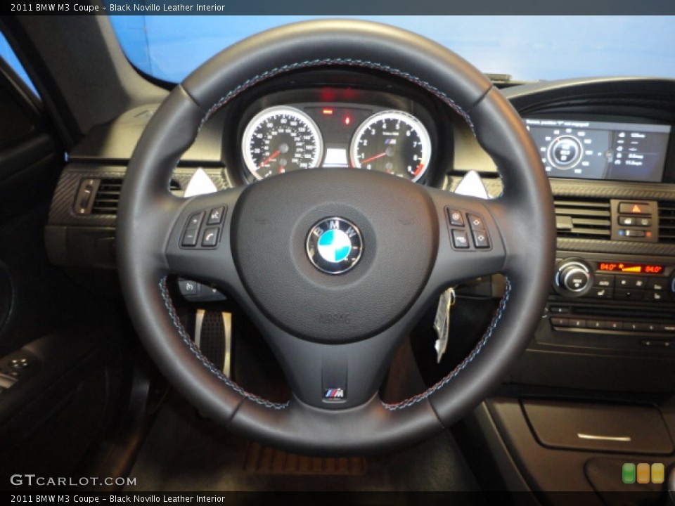 Black Novillo Leather Interior Steering Wheel for the 2011 BMW M3 Coupe #70460239