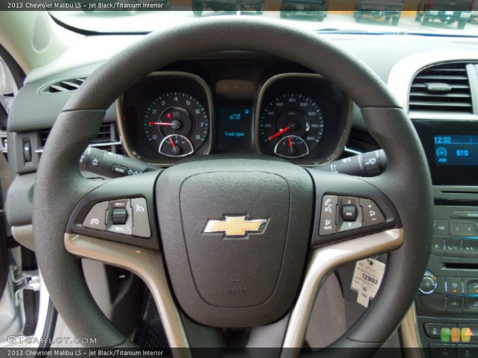Jet Black/Titanium Interior Steering Wheel for the 2013 Chevrolet Malibu LS #70461772