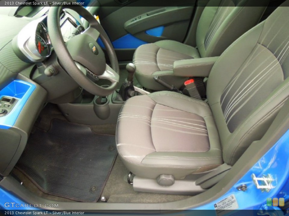 Silver/Blue Interior Photo for the 2013 Chevrolet Spark LT #70461946