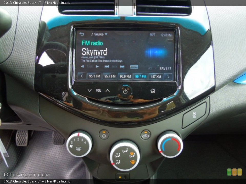 Silver/Blue Interior Controls for the 2013 Chevrolet Spark LT #70461988