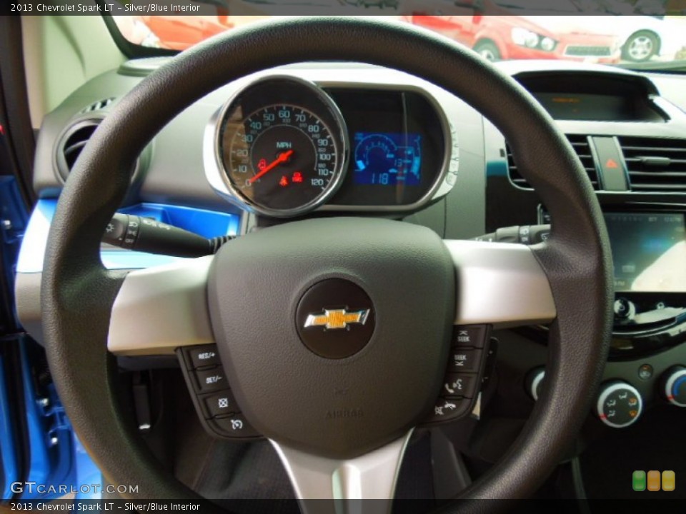 Silver/Blue Interior Steering Wheel for the 2013 Chevrolet Spark LT #70461997