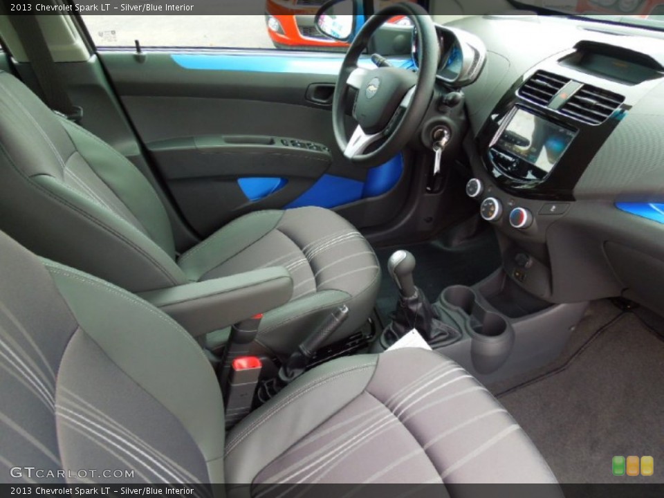 Silver/Blue Interior Photo for the 2013 Chevrolet Spark LT #70462078