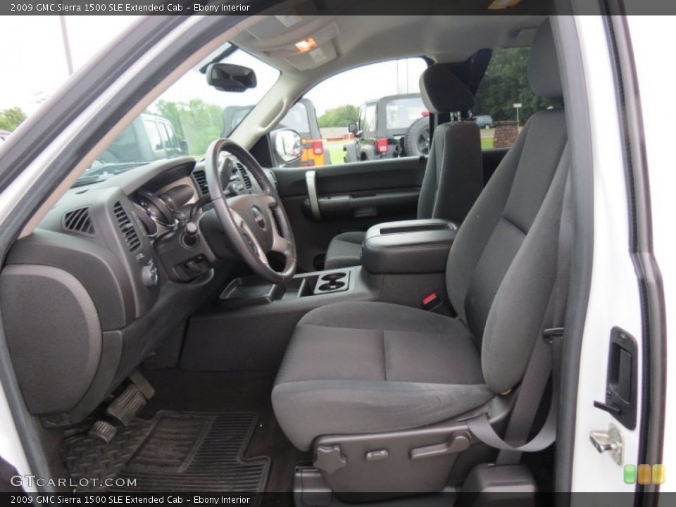 Ebony Interior Photo for the 2009 GMC Sierra 1500 SLE Extended Cab #70463119