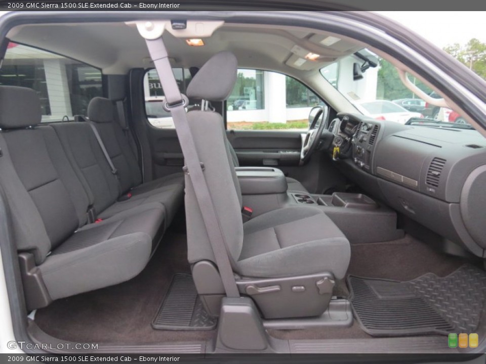 Ebony Interior Photo for the 2009 GMC Sierra 1500 SLE Extended Cab #70463170