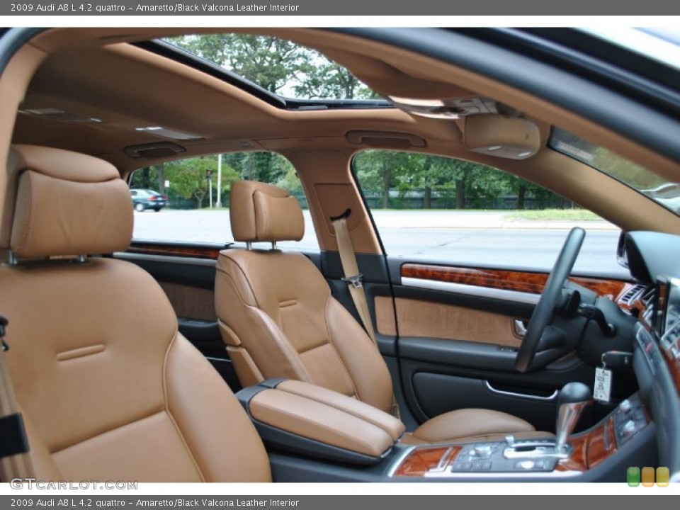 Amaretto/Black Valcona Leather Interior Photo for the 2009 Audi A8 L 4.2 quattro #70466878