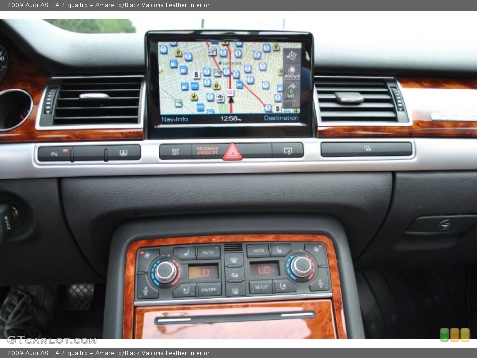 Amaretto/Black Valcona Leather Interior Navigation for the 2009 Audi A8 L 4.2 quattro #70466902