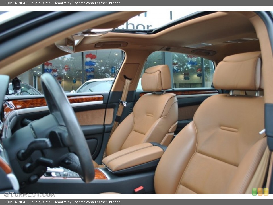 Amaretto/Black Valcona Leather Interior Photo for the 2009 Audi A8 L 4.2 quattro #70466909