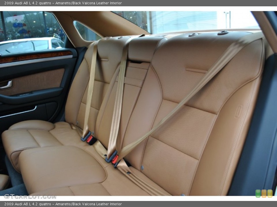 Amaretto/Black Valcona Leather Interior Rear Seat for the 2009 Audi A8 L 4.2 quattro #70466914