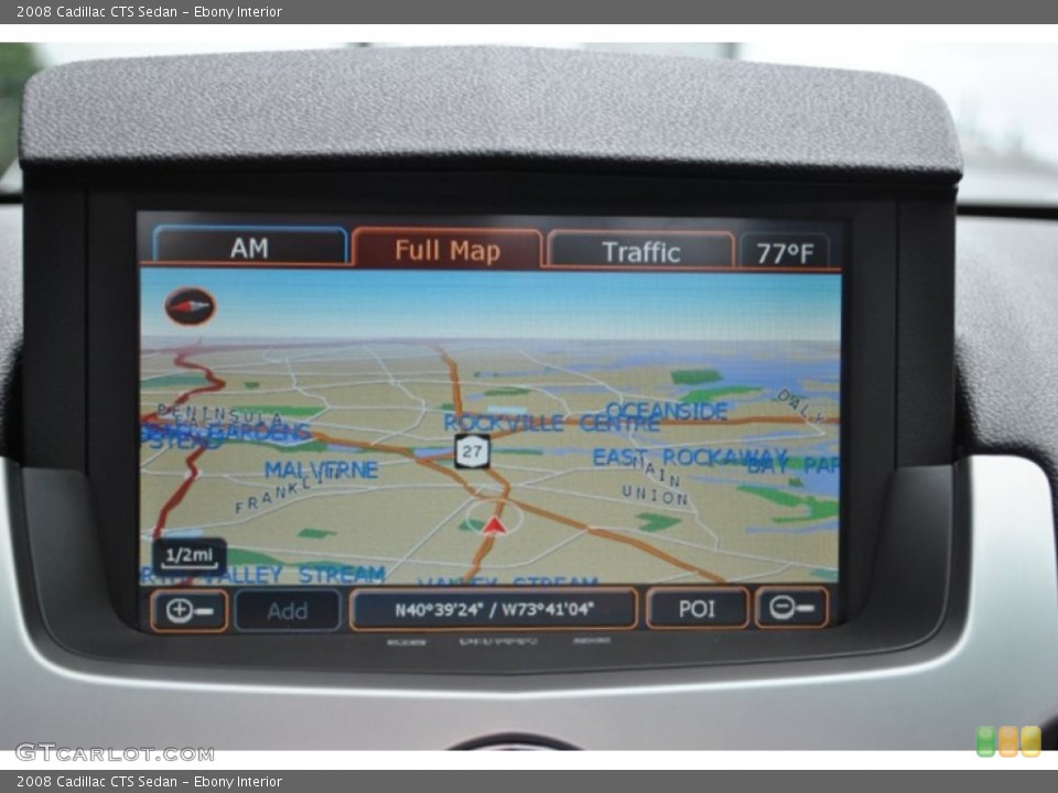 Ebony Interior Navigation for the 2008 Cadillac CTS Sedan #70467139