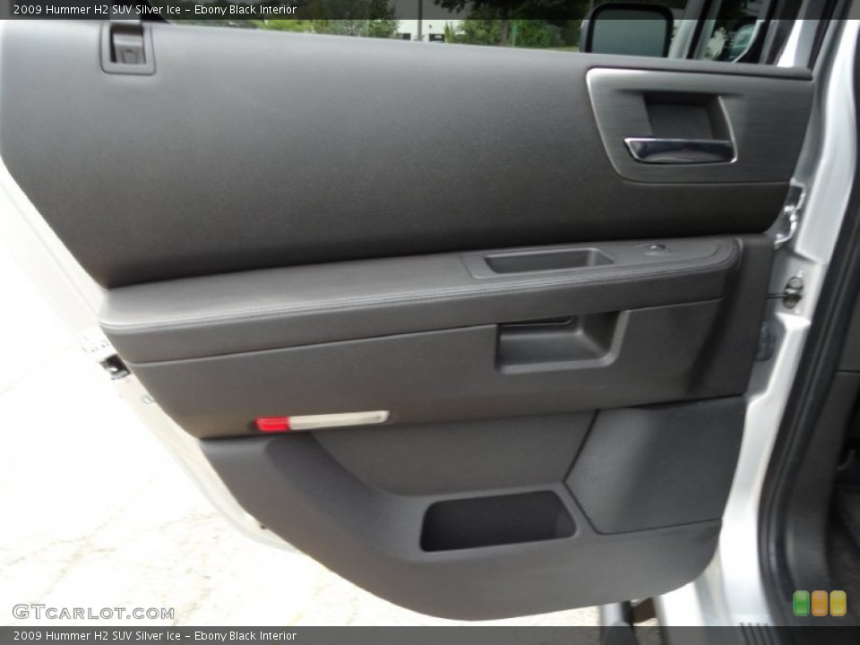 Ebony Black Interior Door Panel for the 2009 Hummer H2 SUV Silver Ice #70467364