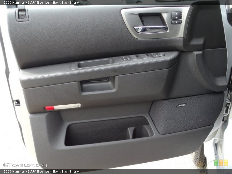 Ebony Black Interior Door Panel for the 2009 Hummer H2 SUV Silver Ice #70467430