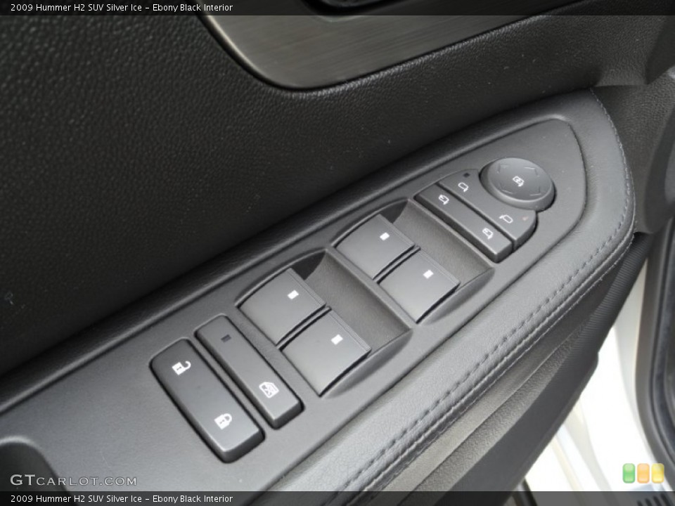 Ebony Black Interior Controls for the 2009 Hummer H2 SUV Silver Ice #70467436
