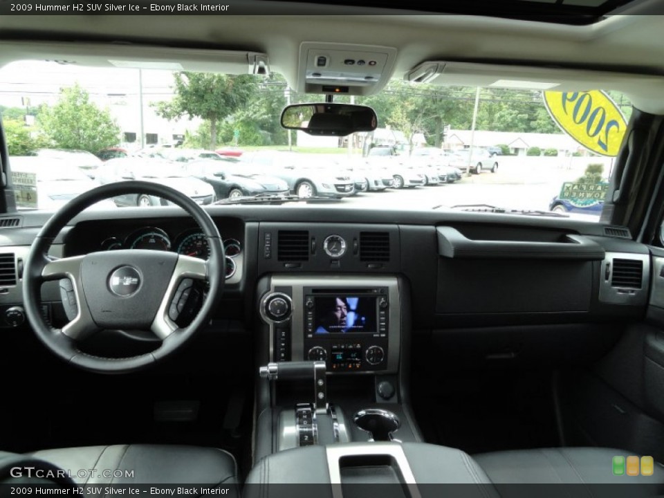 Ebony Black Interior Dashboard for the 2009 Hummer H2 SUV Silver Ice #70467458