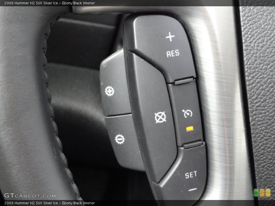 Ebony Black Interior Controls for the 2009 Hummer H2 SUV Silver Ice #70467469