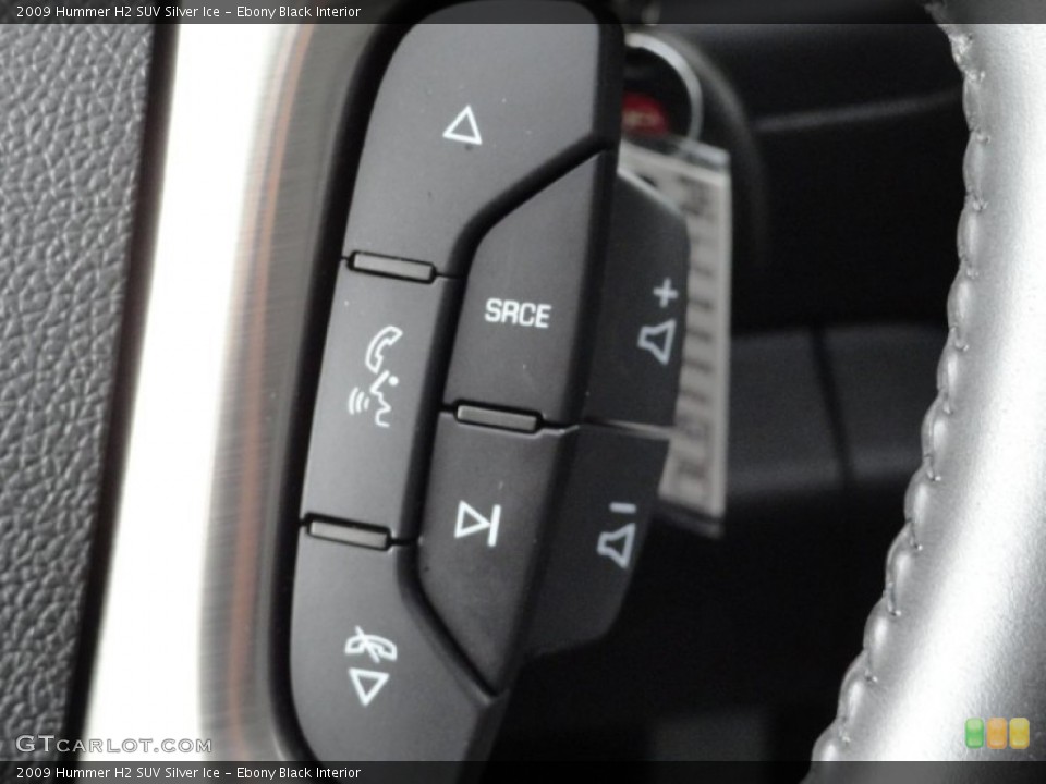 Ebony Black Interior Controls for the 2009 Hummer H2 SUV Silver Ice #70467475