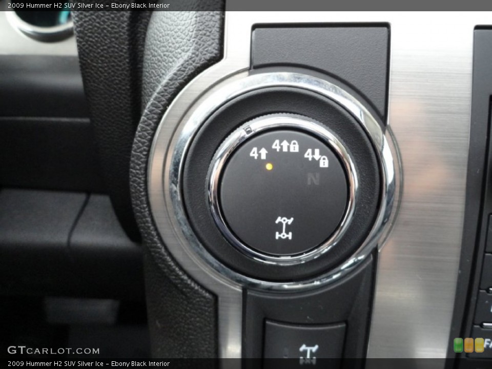 Ebony Black Interior Controls for the 2009 Hummer H2 SUV Silver Ice #70467517