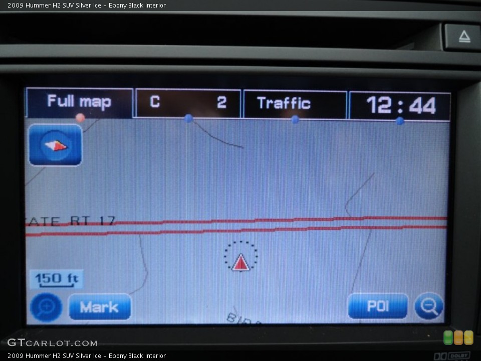 Ebony Black Interior Navigation for the 2009 Hummer H2 SUV Silver Ice #70467535