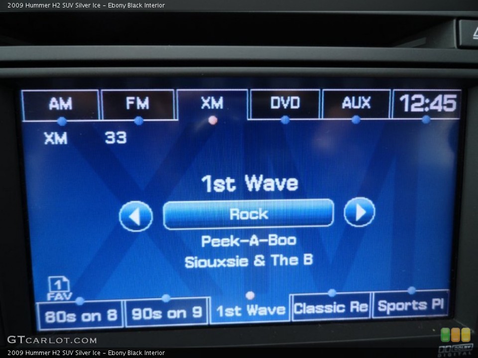Ebony Black Interior Audio System for the 2009 Hummer H2 SUV Silver Ice #70467547