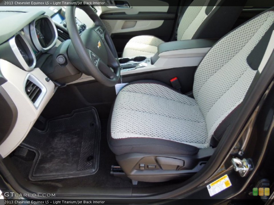 Light Titanium/Jet Black Interior Front Seat for the 2013 Chevrolet Equinox LS #70469590