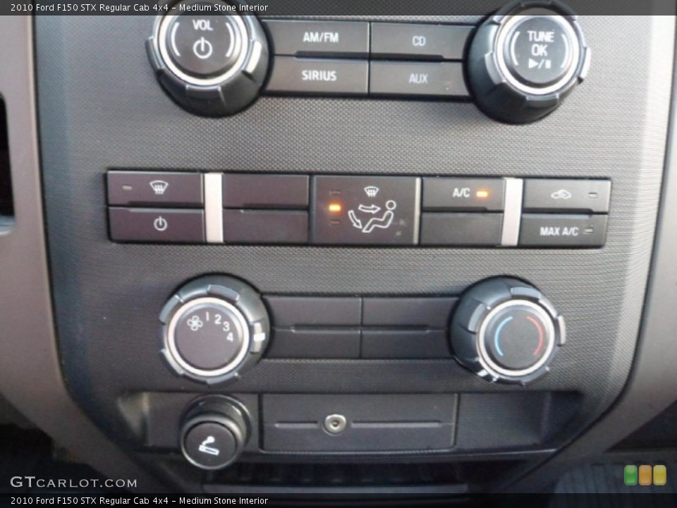 Medium Stone Interior Controls for the 2010 Ford F150 STX Regular Cab 4x4 #70480313