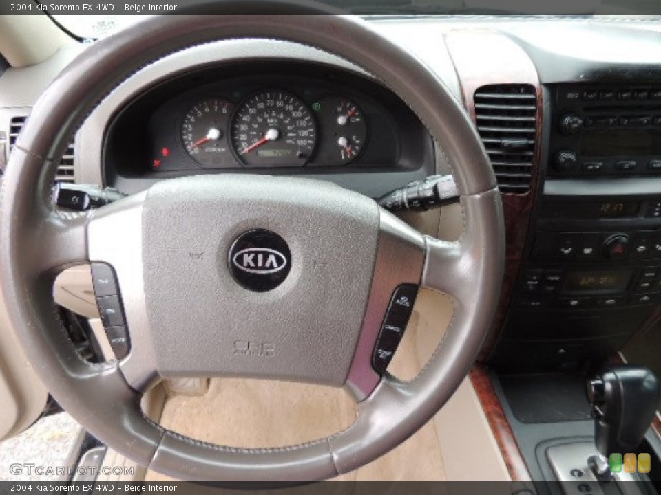 Beige Interior Steering Wheel for the 2004 Kia Sorento EX 4WD #70480748