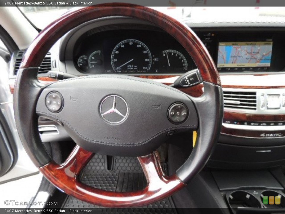 Black Interior Steering Wheel for the 2007 Mercedes-Benz S 550 Sedan #70480991