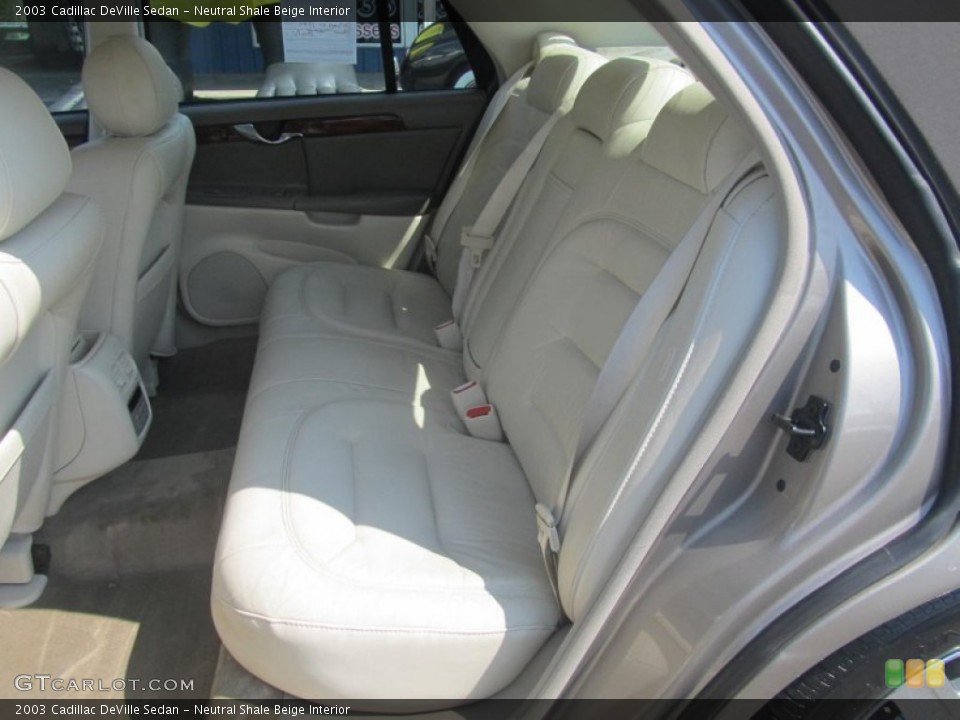 Neutral Shale Beige Interior Rear Seat for the 2003 Cadillac DeVille Sedan #70485650