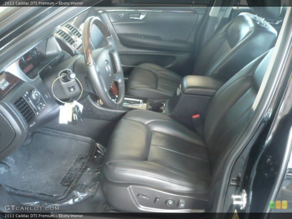 Ebony Interior Front Seat for the 2011 Cadillac DTS Premium #70488194