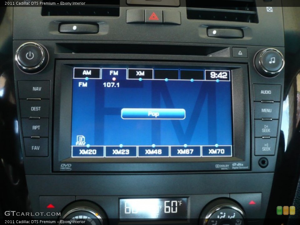 Ebony Interior Controls for the 2011 Cadillac DTS Premium #70488340