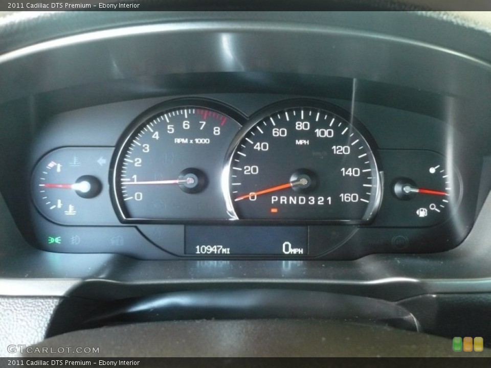Ebony Interior Gauges for the 2011 Cadillac DTS Premium #70488392