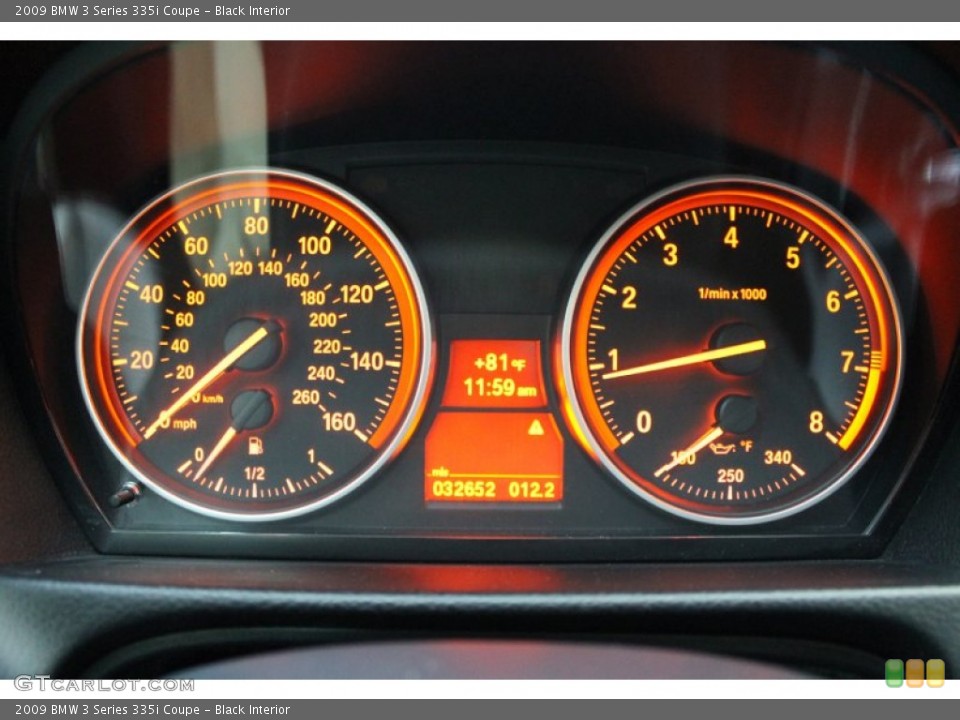 Black Interior Gauges for the 2009 BMW 3 Series 335i Coupe #70488587