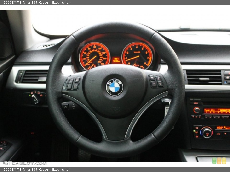 Black Interior Steering Wheel for the 2009 BMW 3 Series 335i Coupe #70488653