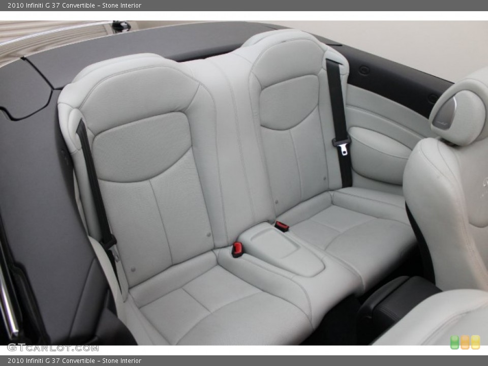 Stone Interior Rear Seat for the 2010 Infiniti G 37 Convertible #70489019