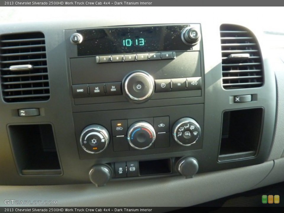 Dark Titanium Interior Controls for the 2013 Chevrolet Silverado 2500HD Work Truck Crew Cab 4x4 #70489304