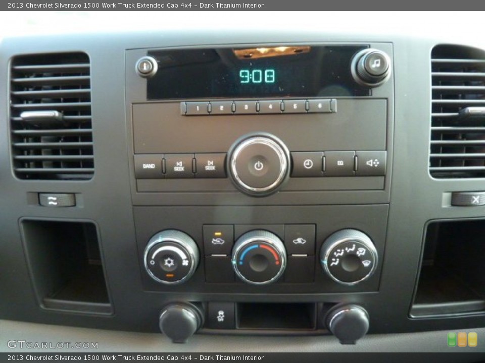 Dark Titanium Interior Controls for the 2013 Chevrolet Silverado 1500 Work Truck Extended Cab 4x4 #70489652